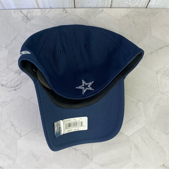 Dallas Cowboys New Era 39Thirty Sideline Navy Stretch Fitted Sz L-XL Hat Cap Dak - Picture 5 of 6
